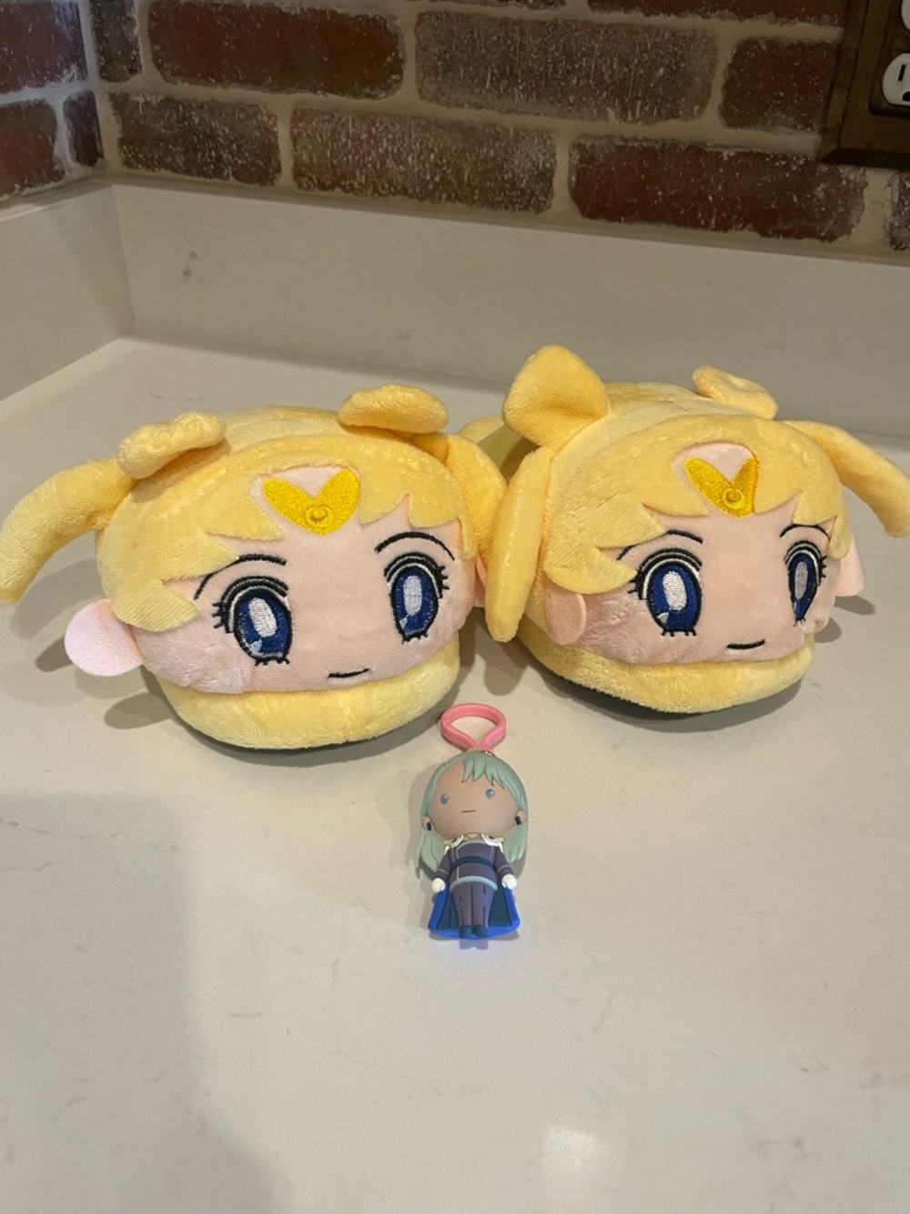 Sailormoon Yellow Character Kids Plush Slippers